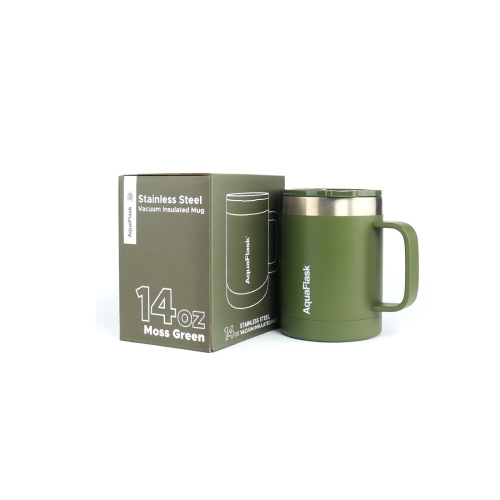 Aquaflask Thermal Insulated Lidded Mug With Handle 415ml - White