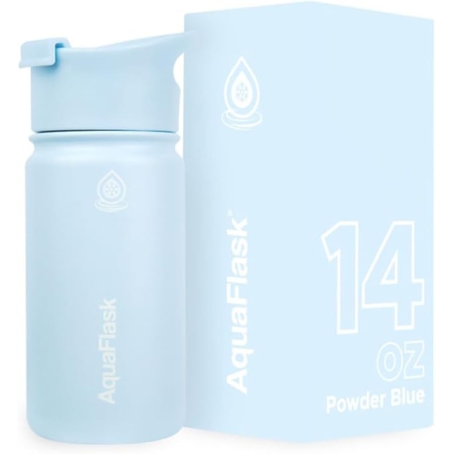 Bouteilles d'eau isothermes AquaFlask Original 415 ml - Acier argenté