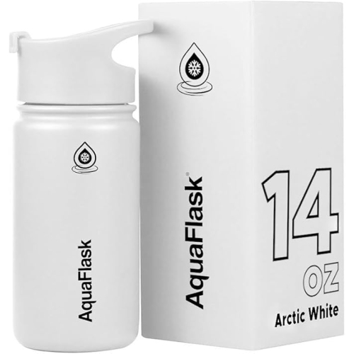 Bouteilles d'eau isothermes AquaFlask Original 415 ml - Acier argenté