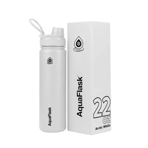 AquaFlask Original Vacuum Insulated Water Bottles 650ml - Arctic White
