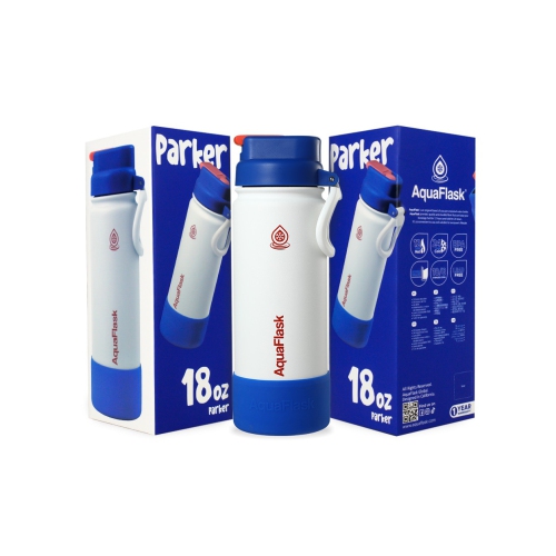 Bouteilles d'eau AquaFlask pour enfants FlipSip 532 mL - Gris