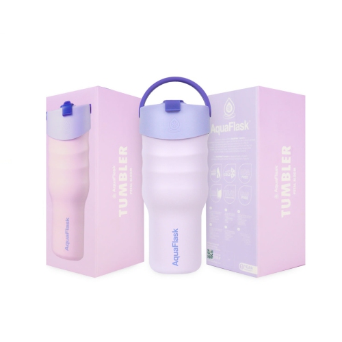 Aqua Flask Tumbler – Vacuum Insulated Stainless Steel Travel Cup 887ml - Petal Bloom