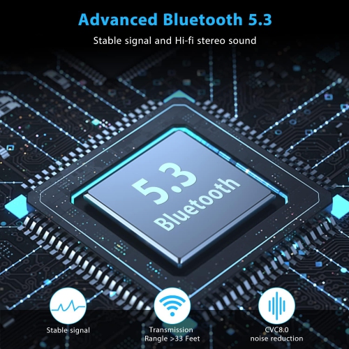 Récepteur Bluetooth 5,4 pour haut-parleur, adaptateur de musique haute fidélité sans fil avec micro intégré pour les appels mains libres pour la