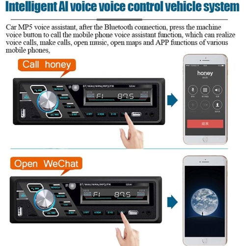 Radio d'auto 24&nbsp;V Lecteur MP3 stéréo Bluetooth prenant en charge les appels mains libres FM Deux ports USB TF AUX dans le fichier d'assistance