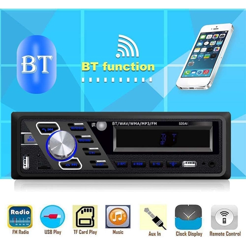Radio d'auto 24&nbsp;V Lecteur MP3 stéréo Bluetooth prenant en charge les appels mains libres FM Deux ports USB TF AUX dans le fichier d'assistance