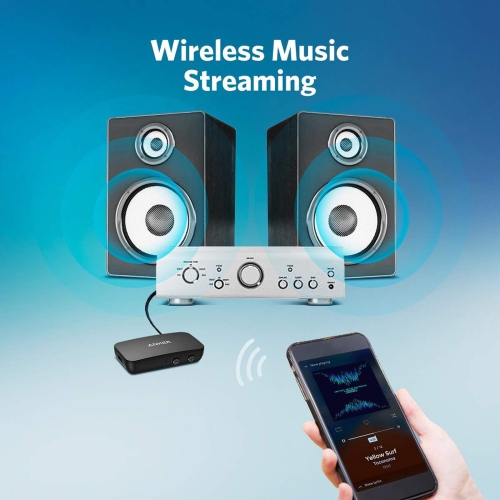 Soundsync A3352 Bluetooth Receiver for Music Streaming with Bluetooth 5.0, 12-Hour Battery Life, Handsfree Calls,