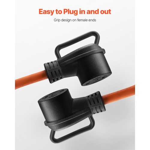 VEVOR 50 ft Dryer Extension Cord, 4-Prong NEMA 14-30P to 14-30R Dryer Cord, 125V/250V, STW 10AWG/4C, 30A, Pure Copper Wire Cable with Black Non-woven