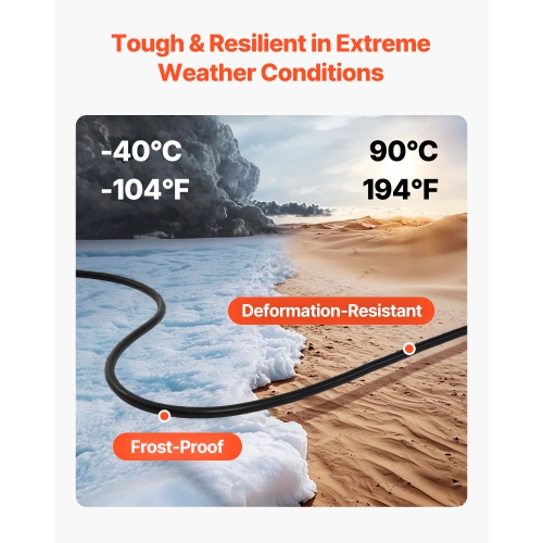 VEVOR 75 FT 6AWG Portable Power Cable, Heavy Duty 600V SOOW Electrical Power Cable, Industrial Grade Electric Wire, Premium CPE Rubber Jacket, Copper