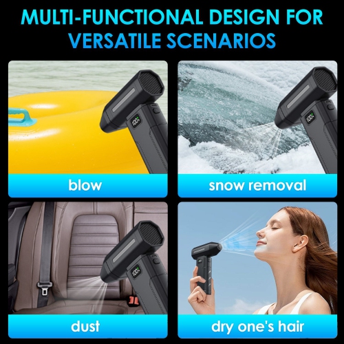 Portable 100,000RPM Turbo Jet Handheld Fan With 5 Speed Settings Rechargeable Battery Cooling Fan For Outdoor Camping Activities