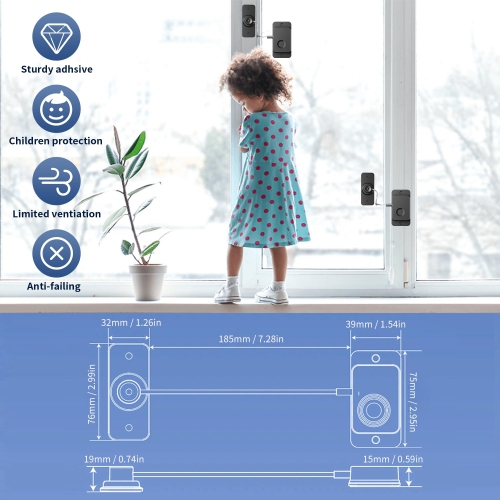Serrure intelligente pour armoire de réfrigérateur à lecteur d'empreintes digitales, appareil sécuritaire résistant à l'installation sans perceuse