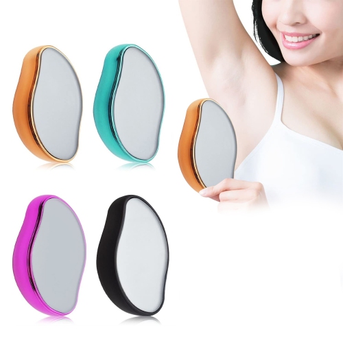 4PCS Crystal Hair Eraser, Physical Painless Safe Epilator Easy Clean Reusable Body Beauty Hair Removal Makeup Brush for Hair Removal