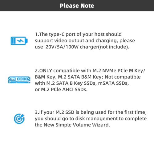 10Gbps USB-C Hub with M.2 PCIe/SATA SSD Port, HDMI, 100-W-PD, USB-A & C 3.2/2.0, SD & TF Compatible with MacBook/Chromebook/Dell/HP/Lenovo