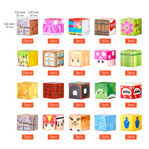 VEVOR 100 PCS Magnetic Blocks, Magnet Blocks Set, Magnetic Building Cubes for Kids, STEM Montessori Sensory Toys for Christmas Birthday Gift, for 3+