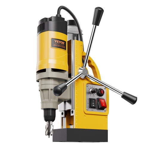 VEVOR 1450W Magnetic Drill, Motor 2 in Boring Diameter, 2878 lbf Electric Mag Drill Press, with 6 Coring Bits, Variable Speed, Drilling Machine for