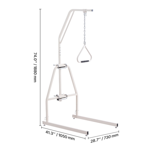 VEVOR 250LBS Load Trapeze Bar for Bed Mobility, Bed Trapeze with Clamps and Floor Stand, Bed Pull Up Assist for Elderly, Patients & Disabled,