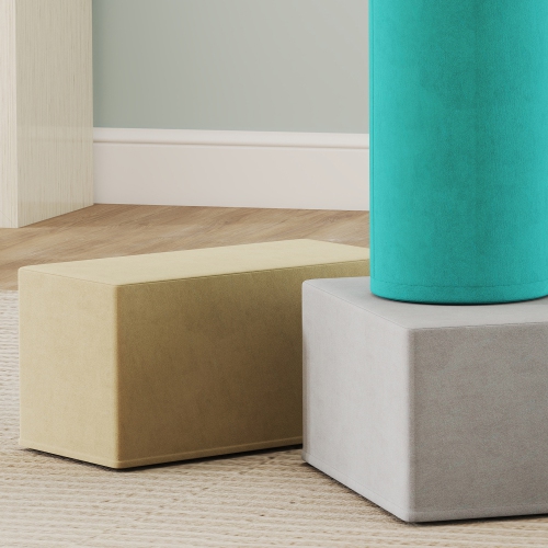 Qaba – Jouets d'escalade pour tout-petits, ensemble de 5 blocs d'escalade en mousse souple avec couvercle amovible, ensemble d'activités intérieures