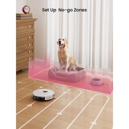 Lefant Robot Vacuum and Mop, 6000Pa Strong Suction, 140 Mins Runtime, dToF Navigation, 3-Floor Mapping, Self-Charging, Smart App Control, M2