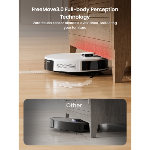 Lefant Robot Vacuum and Mop, 6000Pa Strong Suction, 140 Mins Runtime, dToF Navigation, 3-Floor Mapping, Self-Charging, Smart App Control, M2