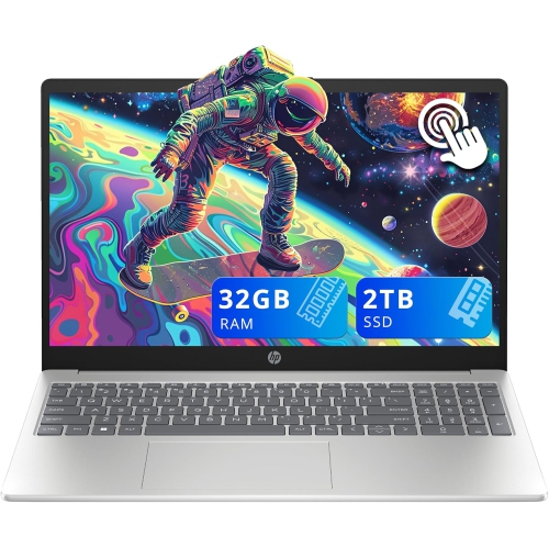 HP  - 15.6" HD Touchscreen Laptop, Intel I3-1315U, 2Tb SSD, 32GB Ram, Intel Uhd Graphics, Full Size Keyboard, HD Camera, Wi-Fi 6, Windows 11