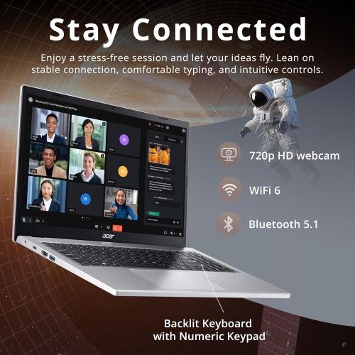 Open Box - acer Aspire 3 Laptop, 15.6" FHD IPS Display, AMD Ryzen 5 7430U, 1TB SSD, 32GB RAM, AMD Radeon Graphics, Backlit Keyboard, Webcam, Wi-Fi 6,