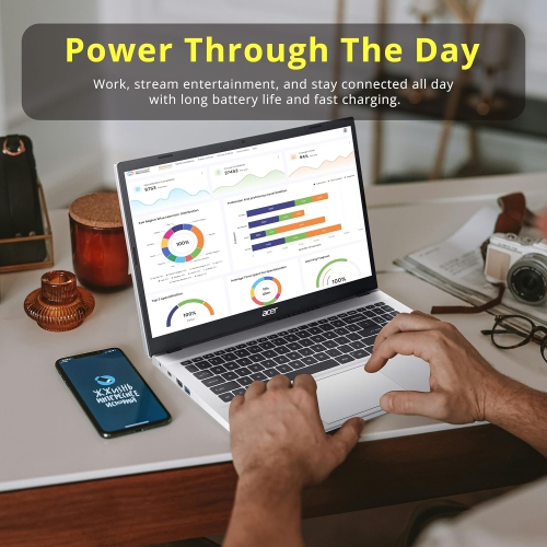 Open Box - acer Aspire 3 Laptop, 15.6" FHD IPS Display, AMD Ryzen 5 7430U, 1TB SSD, 32GB RAM, AMD Radeon Graphics, Backlit Keyboard, Webcam, Wi-Fi 6,