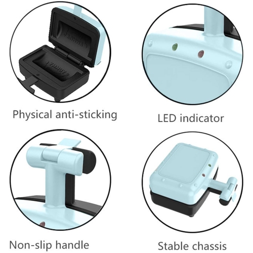 Mini sandwich maker with non-stick coating, double-sided heating waffle maker, automatic temperature control, suitable for home and kitchen