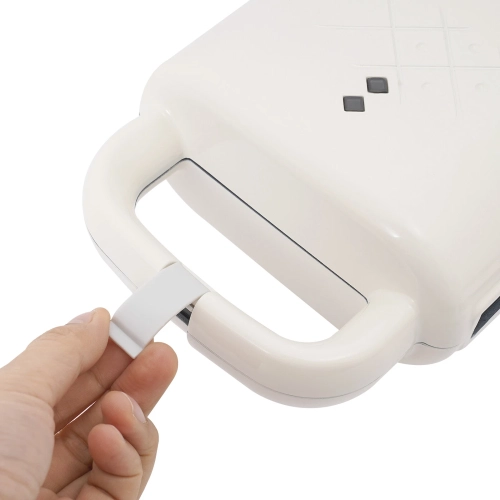 Mini Waffle Maker, Electric ABS Stainless Steel Waffle Sandwich 2-in-1 Breakfast Maker Multi-function Fast Double-sided Heating for Home/Out Picnic