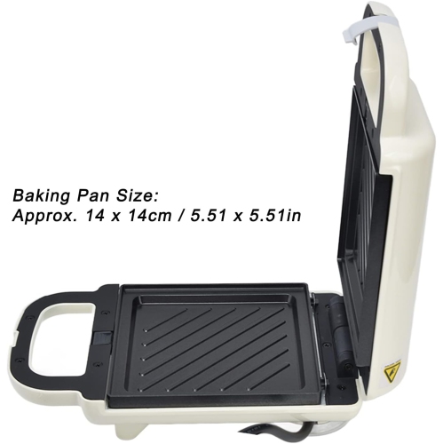 Mini Waffle Maker, Electric ABS Stainless Steel Waffle Sandwich 2-in-1 Breakfast Maker Multi-function Fast Double-sided Heating for Home/Out Picnic