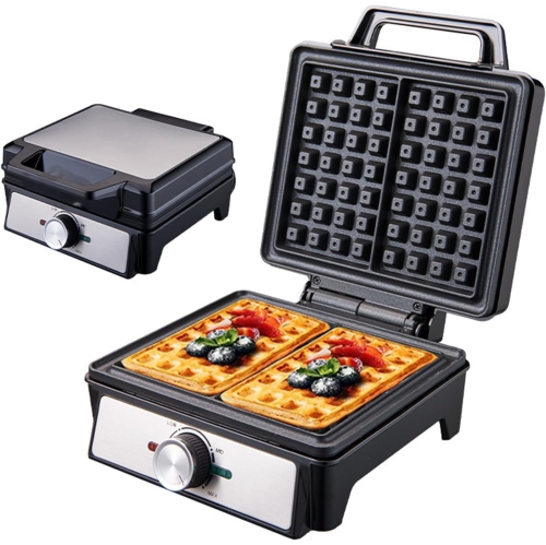 1600W Electric Waffle Maker, Double Waffle Maker, Mini Waffle Maker, Non-stick Pan, Adjustable Temperature Control, Suitable for Home, Cafe and