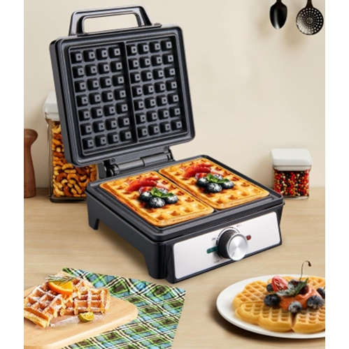 1600W Electric Waffle Maker, Double Waffle Maker, Mini Waffle Maker, Non-stick Pan, Adjustable Temperature Control, Suitable for Home, Cafe and