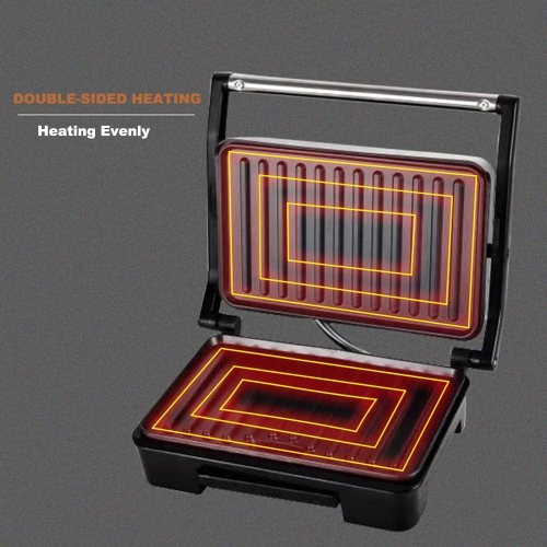 Grille-pain à sandwichs, machine à panini 750&nbsp;W, plaque chauffante antiadhésive, commande automatique de la température, grille à steak