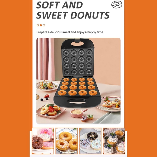 Household electric non-stick 16-hole donut machine breakfast round cake machine double-sided heating baking equipment