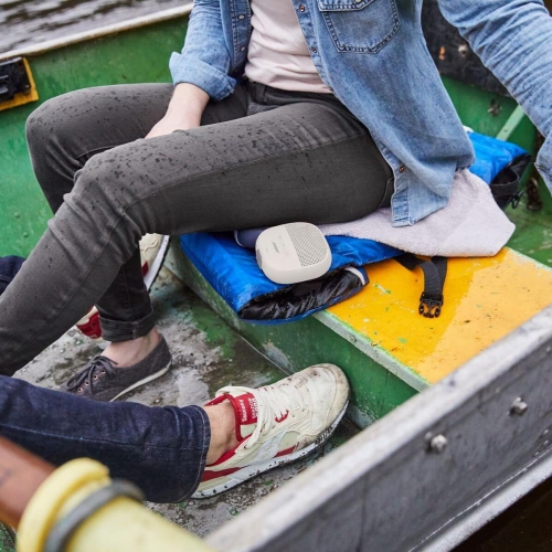 Bose SoundLink Micro Portable Bluetooth Speaker with Waterproof Design - White Smoke