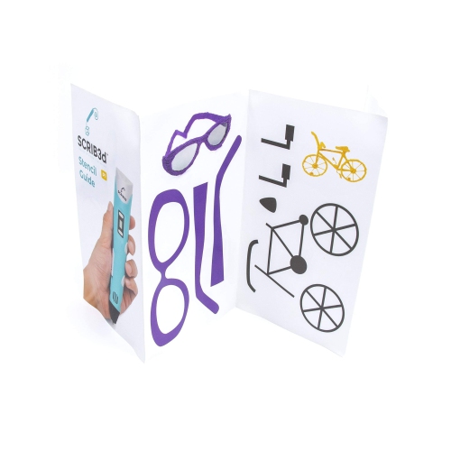 3D Printing Pen with Display - Includes High Quailty 3D Pen, 3 Starter Colors of PLA Plastic, Stencil Book + Project Guide, and Charger