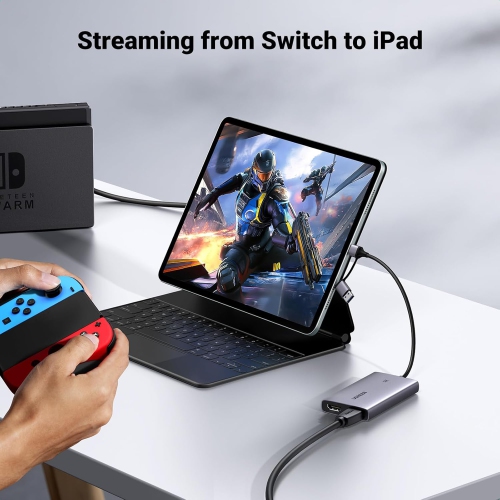 UGREEN 2K@30Hz HDMI Capture Card 4K@30Hz Passthrough Video USB 3.0 Full HD 1080P 60FPS with Low Latency for Streaming Gaming, Recording, Compatible