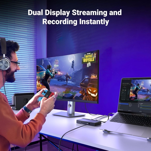 UGREEN 4K Video Capture Card, 4K@60Hz Loop-Out Full HD 1080P 60FPS USB/Type-C 3.0 with Ultra-Low Latency for Streaming, Gaming, and Conferencing