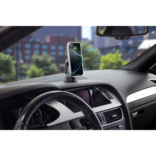 Support de tableau de bord magnétique sans fil Qi2 25 W MagicMount Charge Pro de Scosche