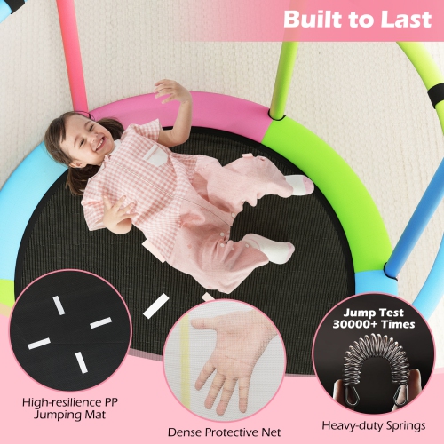 Gymax 6-in-1 Kids Trampoline Combo 55'' Toddler Play Activity Center w/Hammock