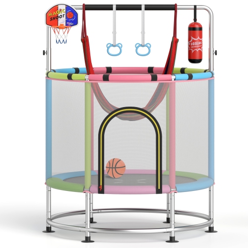 Gymax 6-in-1 Kids Trampoline Combo 55'' Toddler Play Activity Center w/Hammock