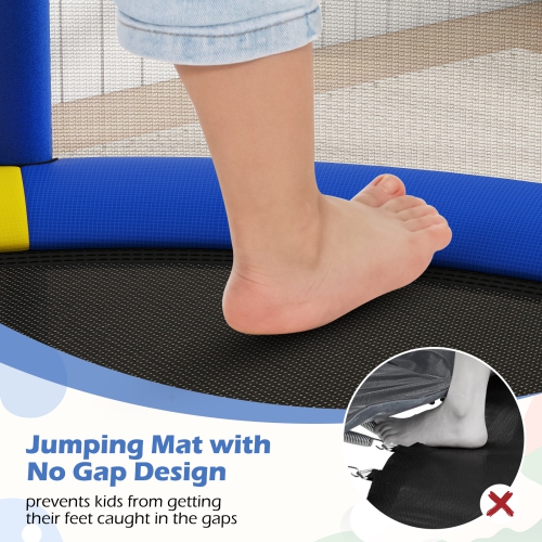 Gymax 6-in-1 Kids Trampoline Combo 55'' Toddler Play Activity Center w/Hammock