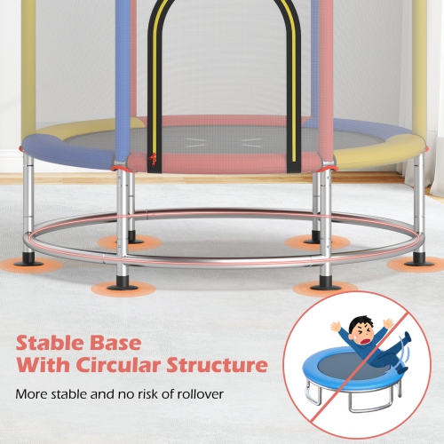 Gymax 6-in-1 Kids Trampoline Combo 55'' Toddler Play Activity Center w/Hammock