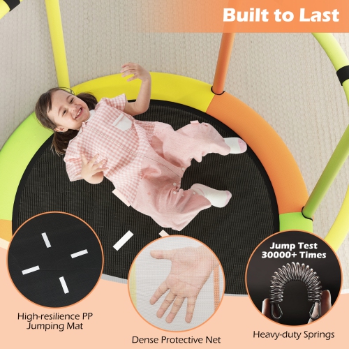 Gymax 6-in-1 Kids Trampoline Combo 55'' Toddler Play Activity Center w/Hammock