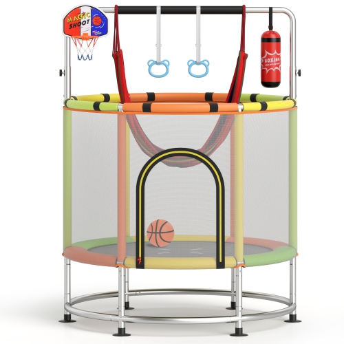 Gymax 6-in-1 Kids Trampoline Combo 55'' Toddler Play Activity Center w/Hammock