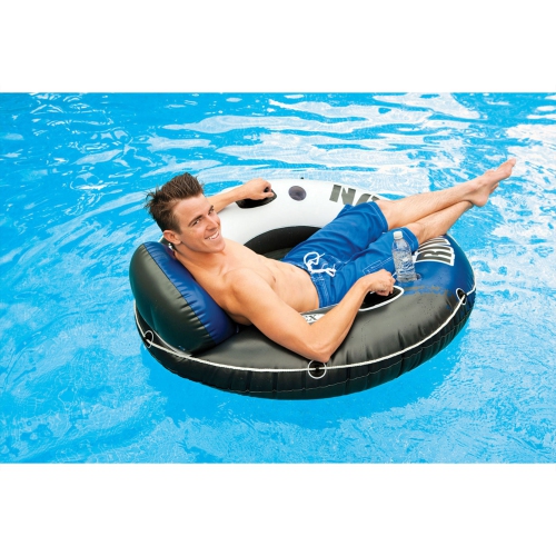 Intex River Run Inflatable Floating Tube Water Raft for Lake River Pool