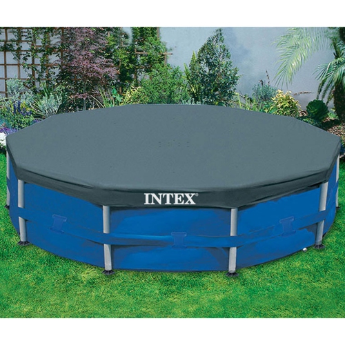 Ensemble de piscine extérieure à cadre en métal avec couvercle et cartouche filtrante de type H D'INTEX