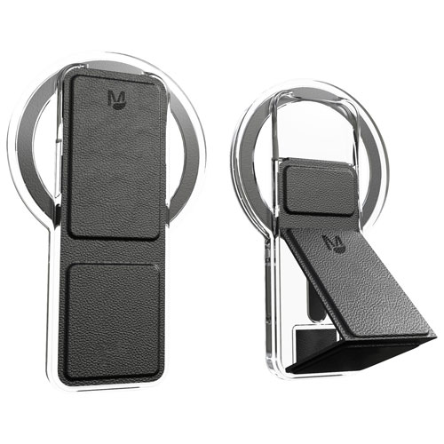 CLCKR Matter MagSafe Universal Cell Phone Expanding Grip & Stand - Black & Clear