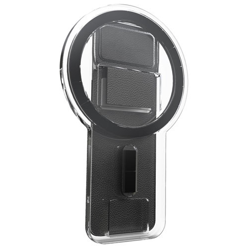 CLCKR Matter MagSafe Universal Cell Phone Expanding Grip & Stand - Black & Clear