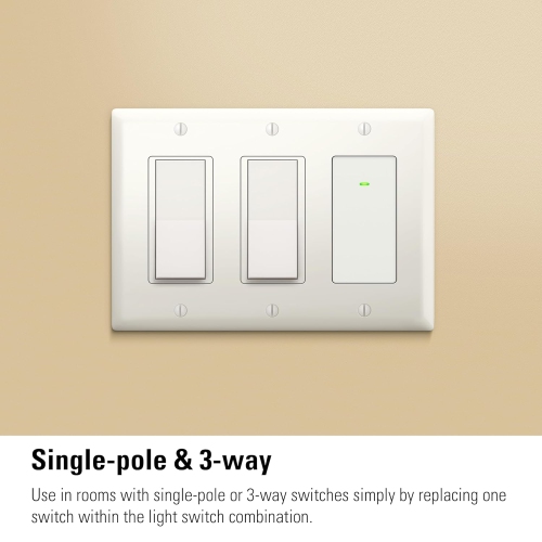 Eve Light Switch 2-Pack: Wall Switch for Apple Home, Alexa, Google Home, SmartThings; for Single-Pole & 3-Way switches; Requires Thread Router &
