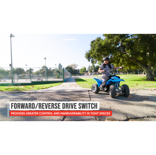 Razor Kids Electric Off Road Mini Dirt Quad Bike 4 Wheeler ATV 24 Volt, Blue