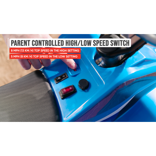 Razor Kids Electric Off Road Mini Dirt Quad Bike 4 Wheeler ATV 24 Volt, Blue